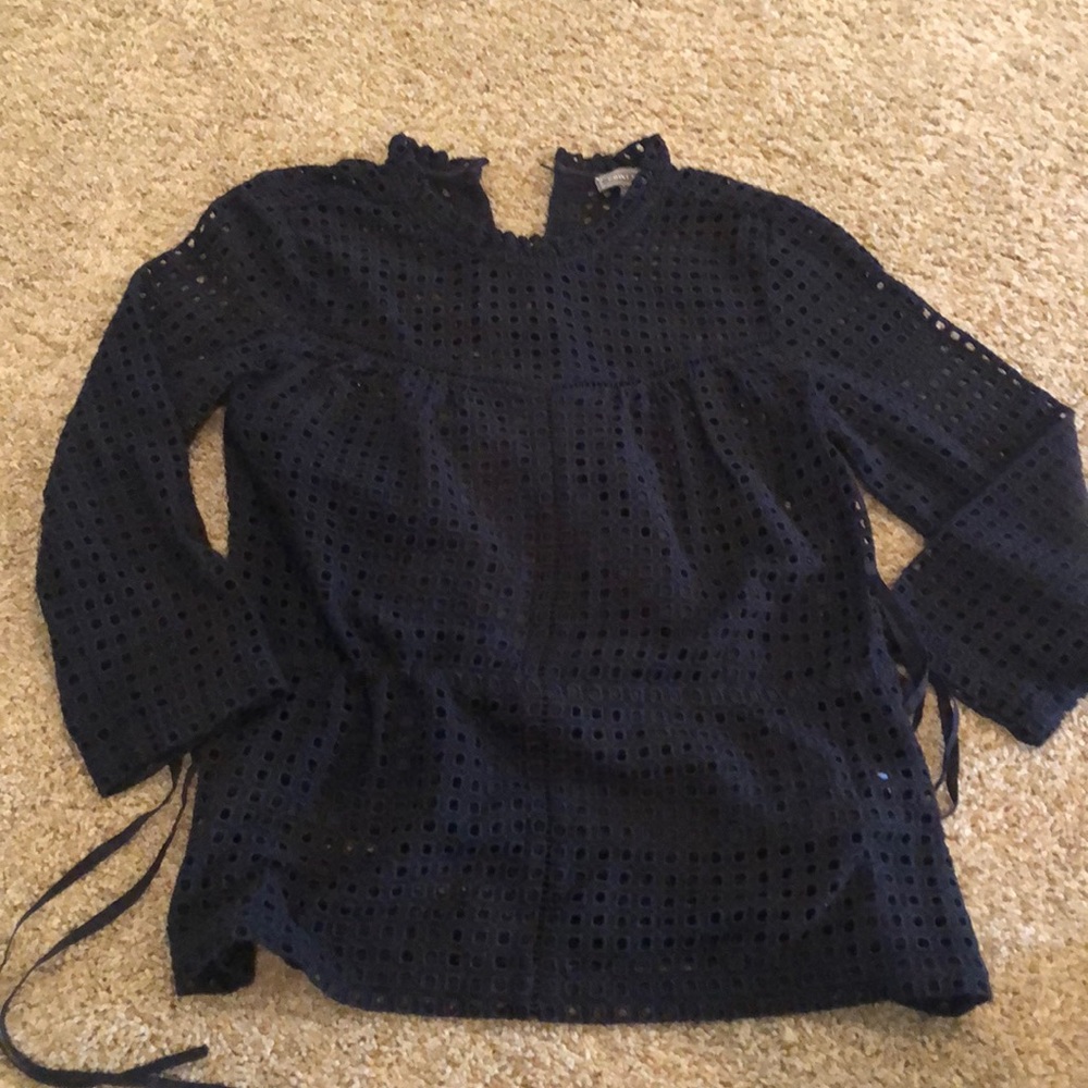 NWOT-Point Sur by JCrew Eyelet Peplum Top